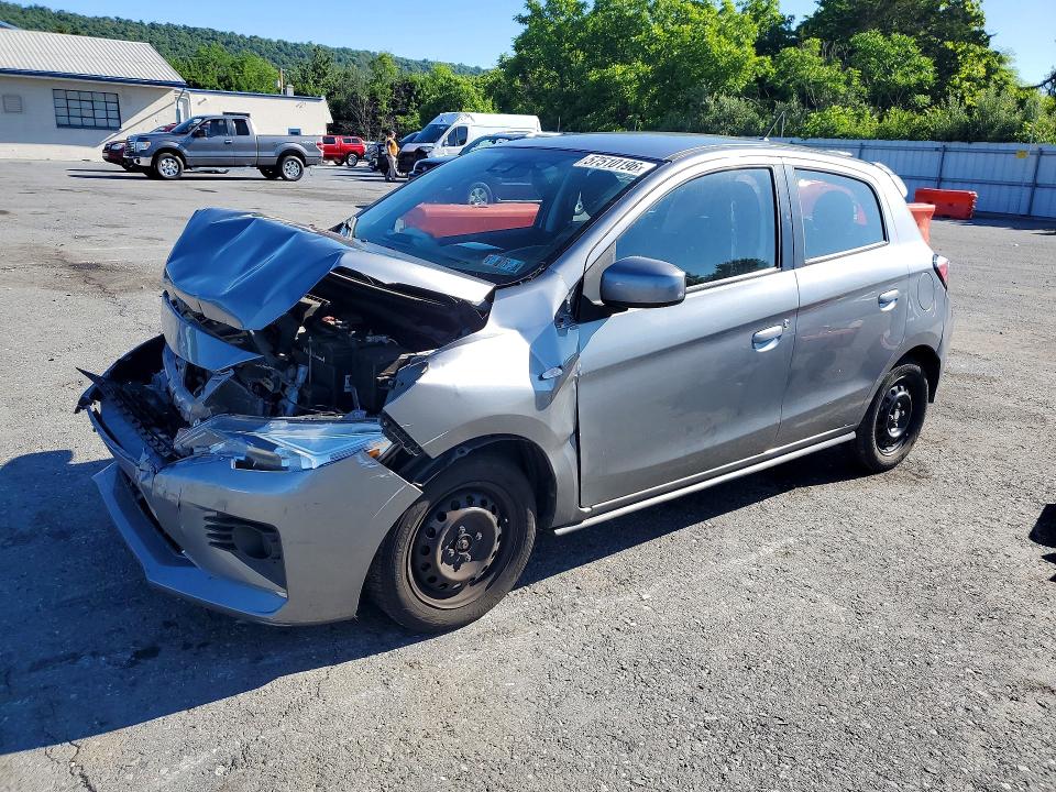 2021 Mitsubishi Mirage VIN ML32AUHJ0MH014338 COPART salvage auction — FRONT END, Pa - Certificate Of Salvage, sold $500 on 2026-07-14 (photo 1)