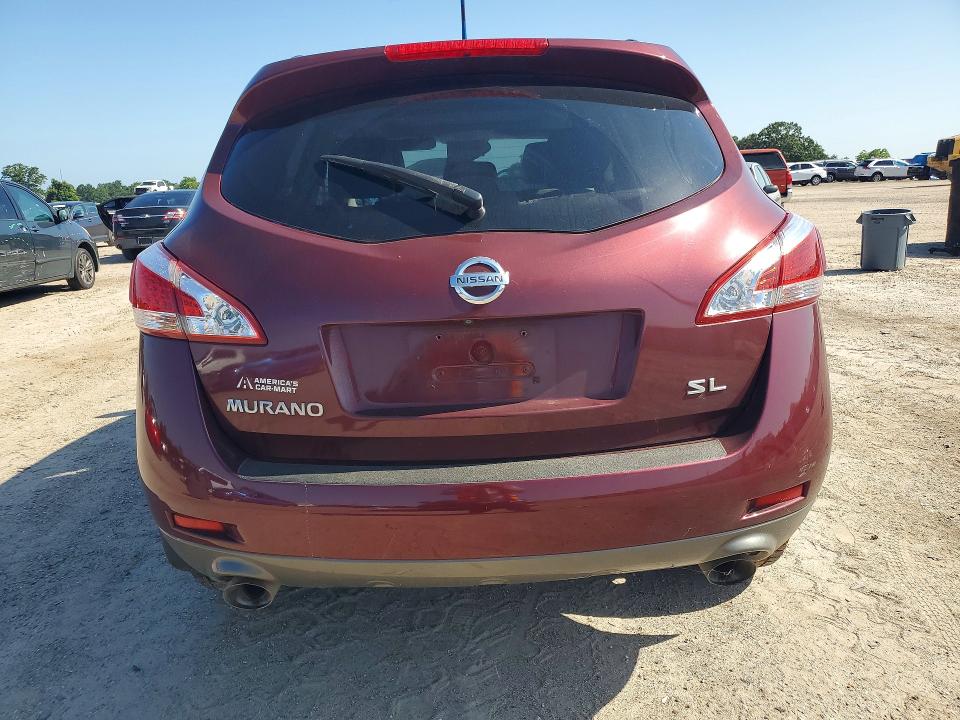 2012 Nissan Murano VIN JN8AZ1MU5CW112926 COPART salvage auction — NORMAL WEAR, Al - Certificate Of Title, sold $200 on 2026-07-30 (photo 6)