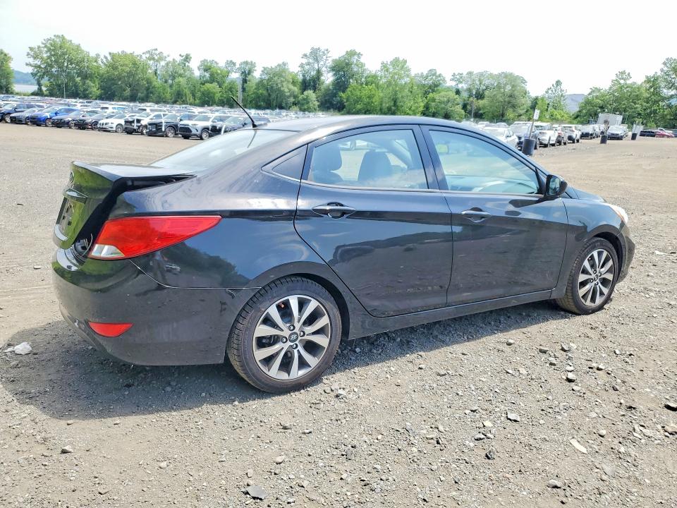 2017 Hyundai Accent VIN KMHCT4AE8HU372255 COPART salvage auction — REAR END, Ny - Mv-907A Salvage Certificate, sold $1,700 on 2026-07-14 (photo 3)