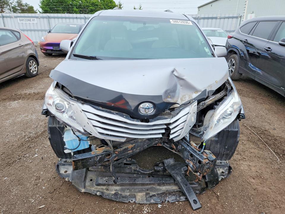 2017 Toyota Sienna VIN 5TDKZ3DC3HS889907 COPART salvage auction — FRONT END, ON - PERMIT IRREPAIRABLE, sold $1,500 on 2026-07-28 (photo 5)