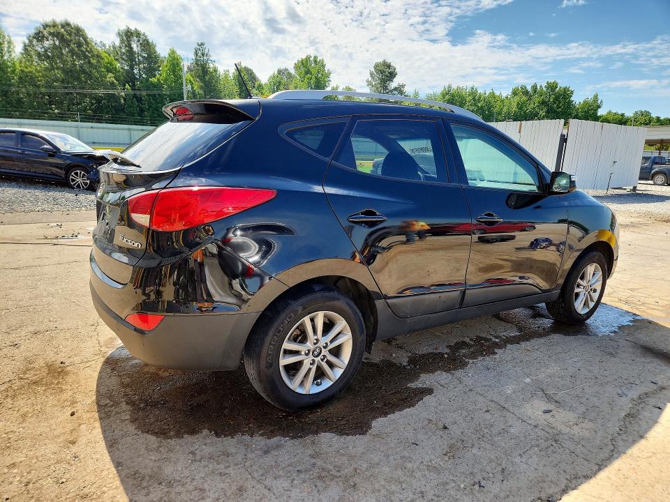 2013 Hyundai Tucson VIN KM8JU3AC6DU562966 COPART salvage auction — REAR END, Ms - Cert Of Title-Salvaged, sold $1,200 on 2026-07-09 (photo 3)