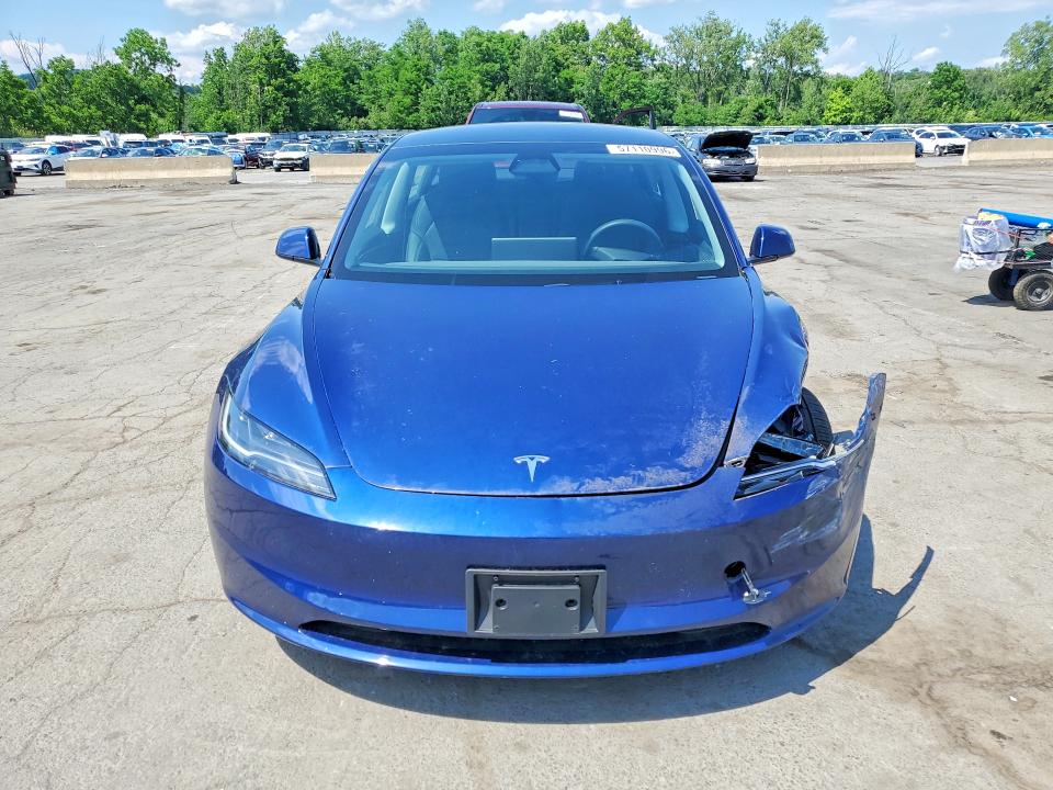 2025 Tesla Model 3 VIN 5YJ3E1EB0SF922710 COPART salvage auction — FRONT END, NY - MV-907A SALVAGE CERTIFICATE, sold $6,900 on 2026-07-28 (photo 5)