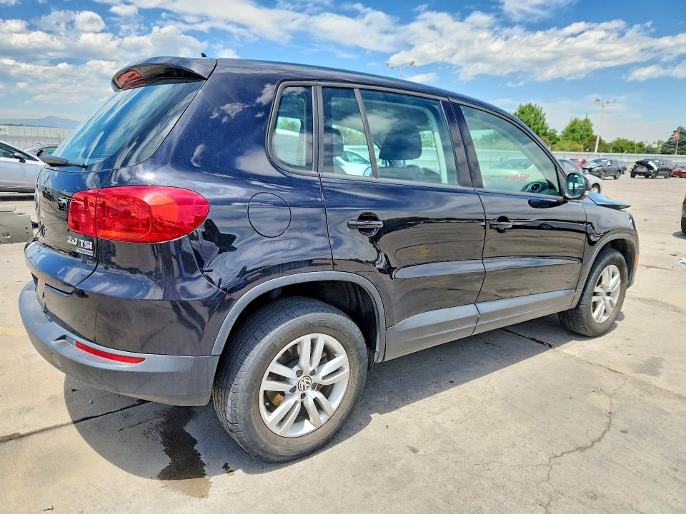 2013 Volkswagen Tiguan VIN WVGBV3AX6DW603427 COPART salvage auction — FRONT END, Co - Public - Salvage Title, sold $1,350 on 2026-07-20 (photo 3)