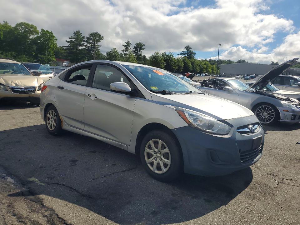 2012 Hyundai Accent VIN KMHCT4AE3CU083440 COPART salvage auction — REAR END, Ri - Salvage Certificate Of Title, sold $125 on 2026-07-28 (photo 4)