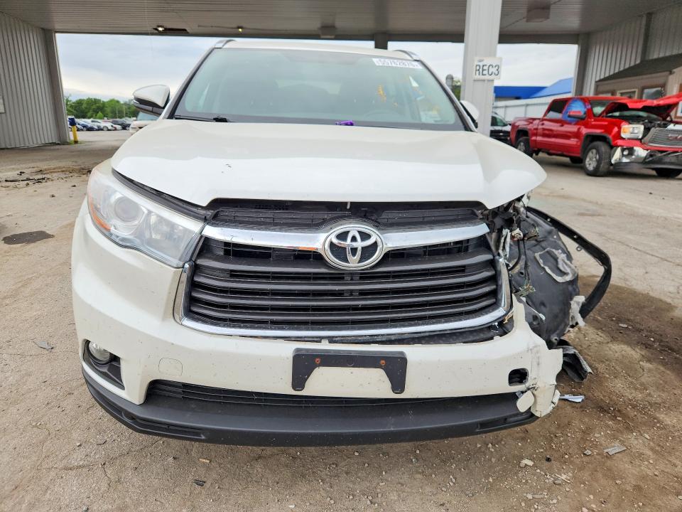 2016 Toyota Highlander VIN 5TDJKRFH9GS254412 COPART salvage auction — FRONT END, In - Cert Of Title-Salvage Title, sold $5,900 on 2026-07-27 (photo 5)