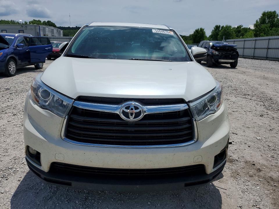 2016 Toyota Highlander VIN 5TDKKRFH8GS180064 COPART salvage auction — FRONT END, Ar - Cert Of Title-Salvage, sold $6,900 on 2026-07-27 (photo 5)
