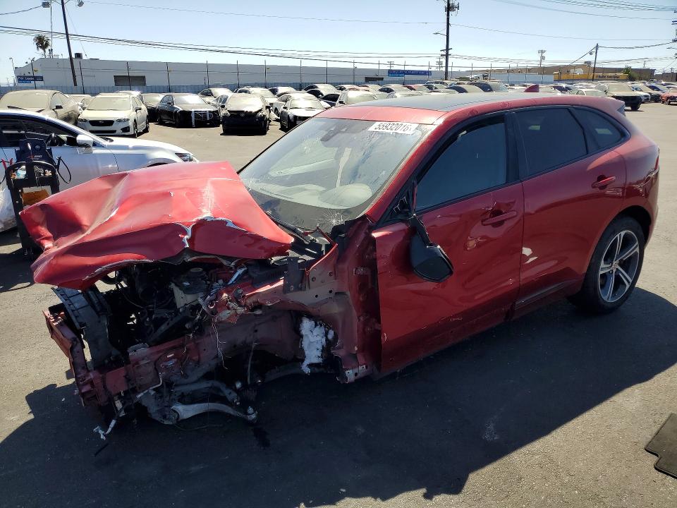 2017 Jaguar F-pace VIN SADCM2BV6HA083658 COPART salvage auction — FRONT END, Ca - Salvage Certificate, sold $950 on 2026-07-08 (photo 1)