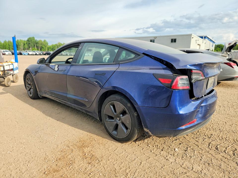 2023 Tesla Model 3 VIN 5YJ3E1EA6PF510483 COPART salvage auction — REAR END, On - Permit Salvage, sold $6,200 on 2026-07-14 (photo 2)