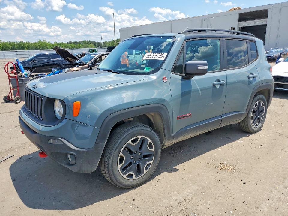 2016 Jeep Renegade VIN ZACCJBCTXGPD94008 COPART salvage auction — FRONT END, Va - Cert Of Title - Salvage, sold $1,200 on 2026-07-22 (photo 1)