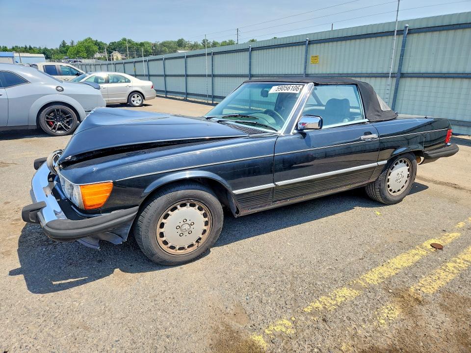 1987 Mercedes-benz 560 VIN WDBBA48D5HA056217 COPART salvage auction — FRONT END, Pa - Certificate Of Salvage, sold $2,200 on 2026-07-07 (photo 1)