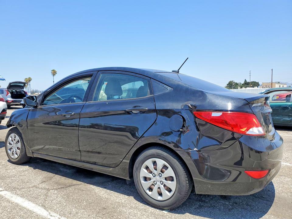 2016 Hyundai Accent VIN KMHCT4AE6GU085401 COPART salvage auction — FRONT END, Ca - Salvage Certificate, sold $325 on 2026-07-28 (photo 2)