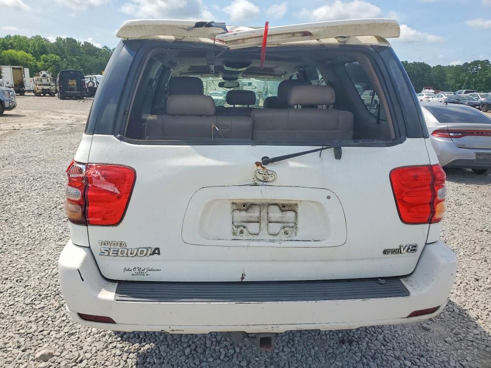 2003 Toyota Sequoia VIN 5TDZT38A63S192426 COPART salvage auction — REAR END, Ms - Cert Of Title-Salvaged, sold $475 on 2026-07-24 (photo 6)