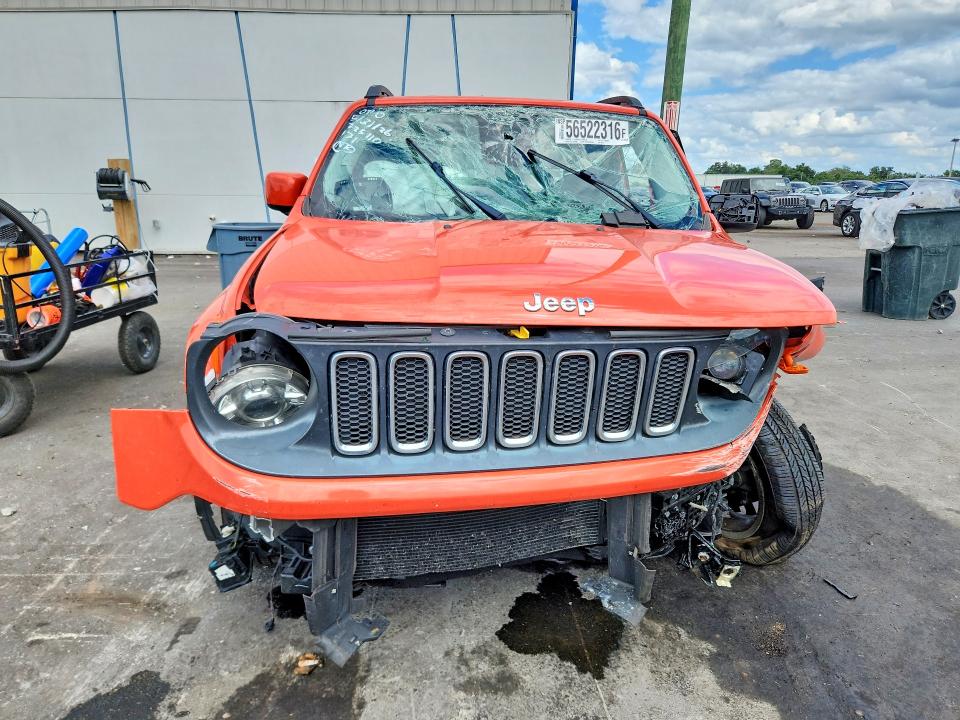 2017 Jeep Renegade VIN ZACCJABB5HPF38259 COPART salvage auction — FRONT END, Fl - Cert Of Title Slvg Rebuildable, sold $450 on 2026-07-06 (photo 5)