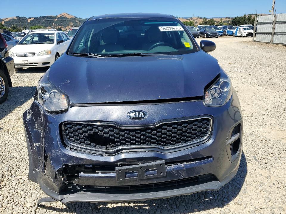 2017 Kia Sportage VIN KNDPM3AC1H7122382 COPART salvage auction — FRONT END, Ca - Salvage Certificate, sold $2,450 on 2026-07-02 (photo 5)