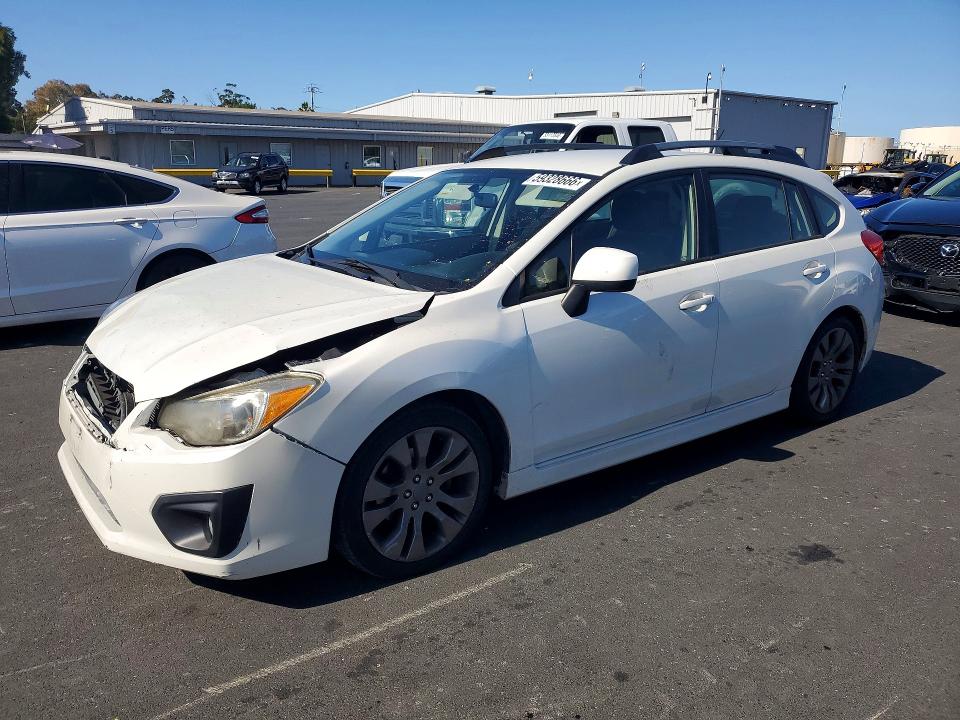 2014 Subaru Impreza VIN JF1GPAR67E8302827 COPART salvage auction — FRONT END, CA - SALVAGE CERTIFICATE, sold $1,600 on 2026-07-13 (photo 1)