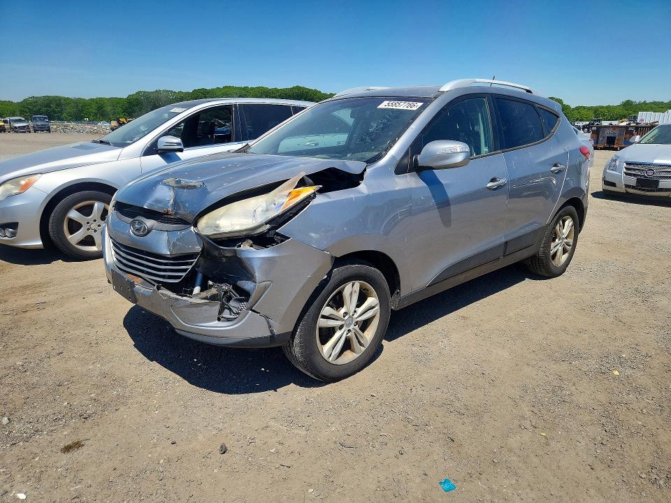 2012 Hyundai Tucson VIN KM8JUCAC8CU466741 COPART salvage auction — FRONT END, Ma - Cert Of Title-Reconstrctd Coll, sold $800 on 2026-07-15 (photo 1)