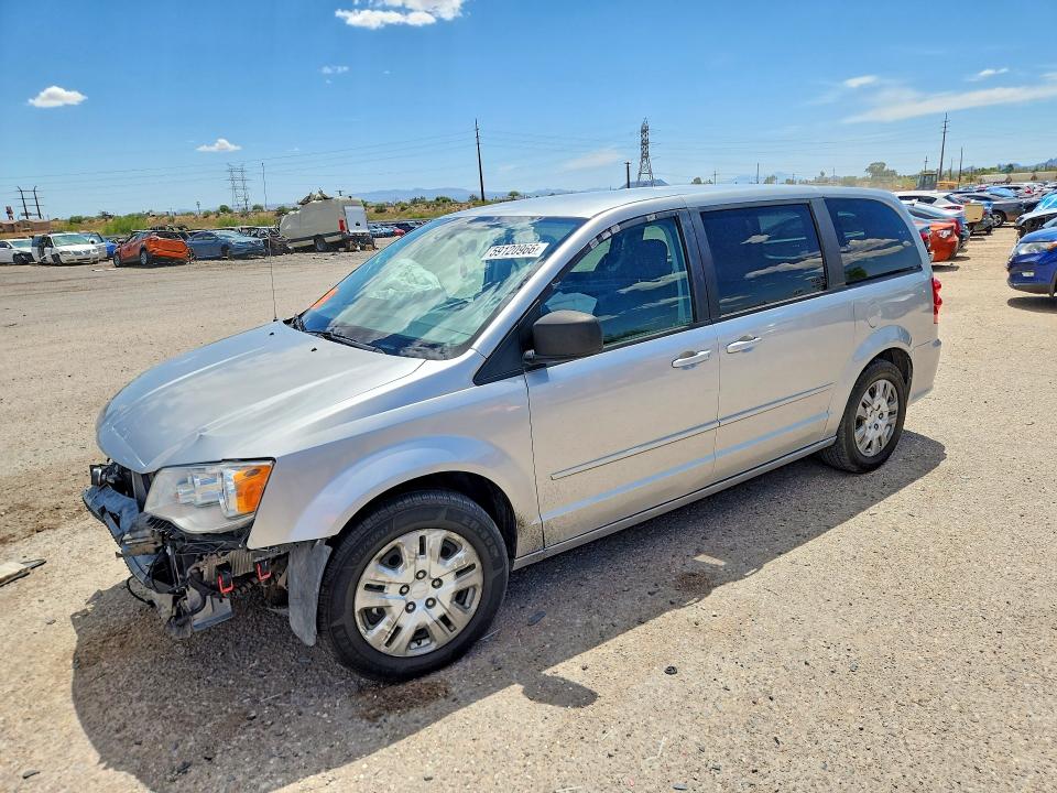2017 Dodge Caravan VIN 2C4RDGBG0HR607290 COPART salvage auction — FRONT END, Az - Cert Of Title - Salvage, sold $950 on 2026-07-31 (photo 1)