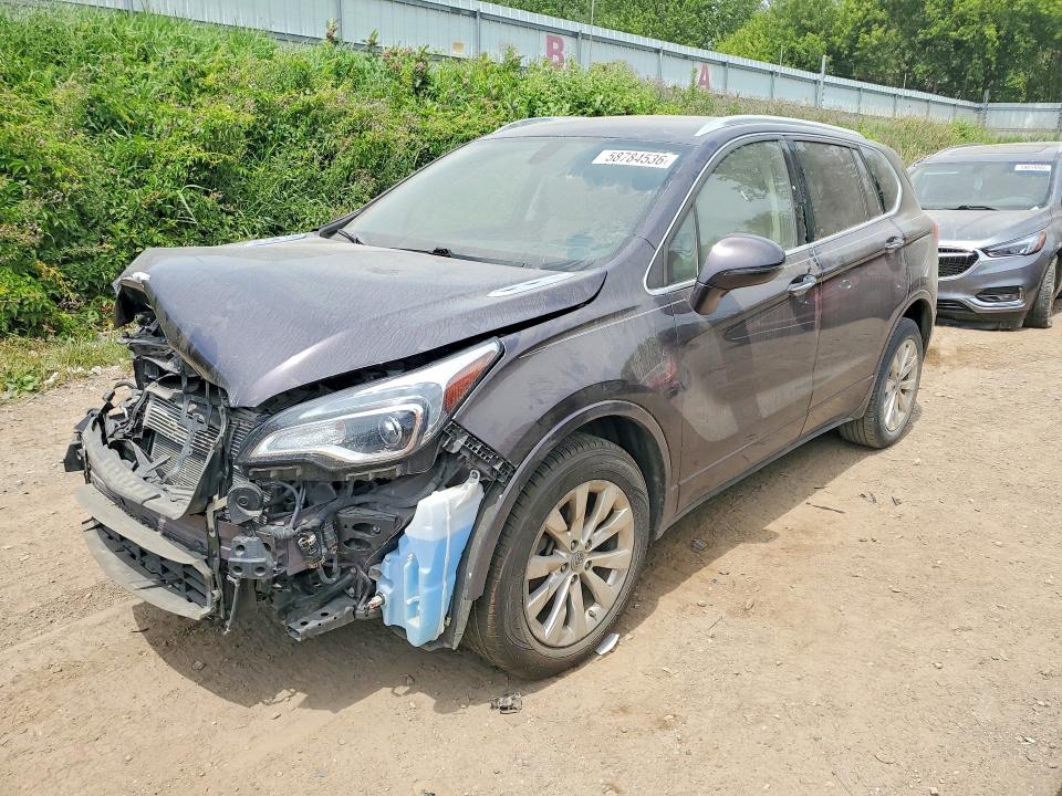 2017 Buick Envision VIN LRBFXBSA8HD223347 COPART salvage auction — FRONT END, Mi - Certificate Of Title, sold $1,500 on 2026-07-08 (photo 1)