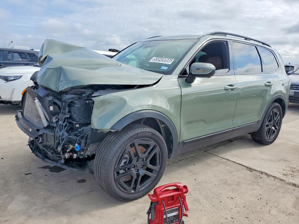 2025 Kia Telluride VIN 5XYP3DGC2SG653066 COPART salvage auction — FRONT END, Tx - Certificate Of Title, sold $12,900 on 2026-07-02 (photo 1)