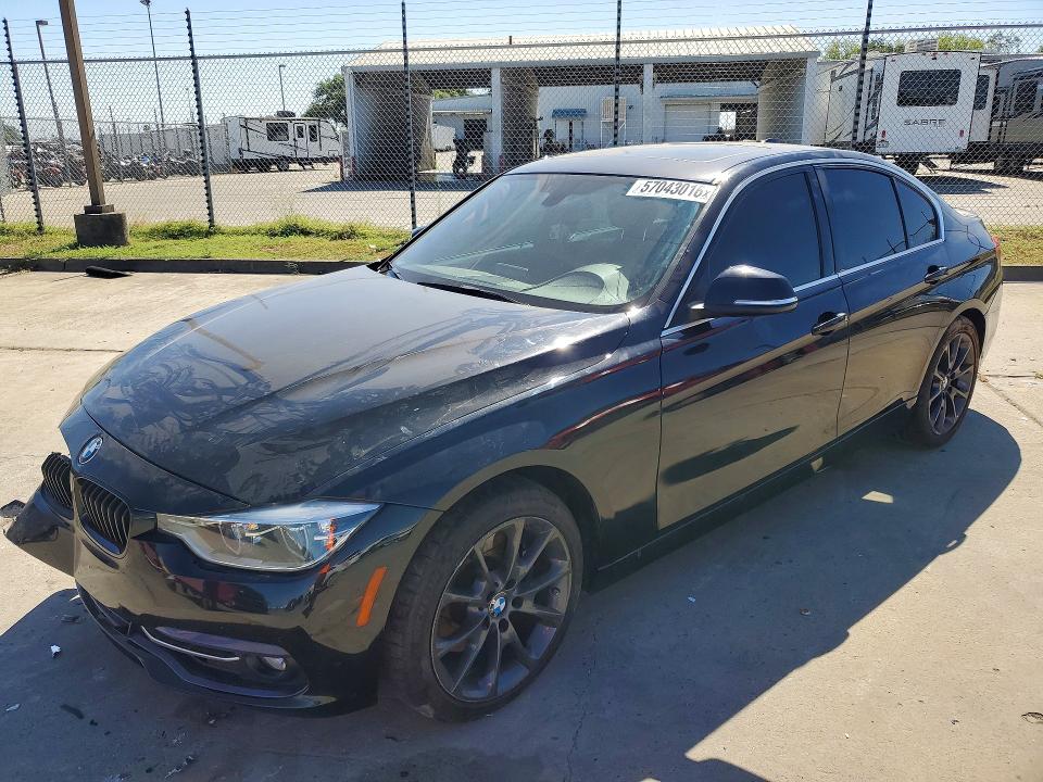 2018 BMW 3er VIN WBA8B9C57JEE81586 COPART salvage auction — FRONT END, CA - SALVAGE CERTIFICATE, sold $4,600 on 2026-07-20 (photo 1)