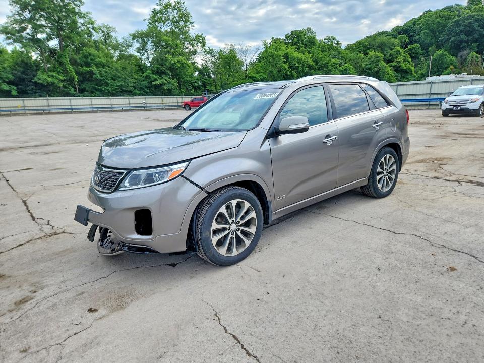 2014 Kia Sorento VIN 5XYKWDA70EG465938 COPART salvage auction — FRONT END, Pa - Certificate Of Salvage, sold $650 on 2026-07-16 (photo 1)