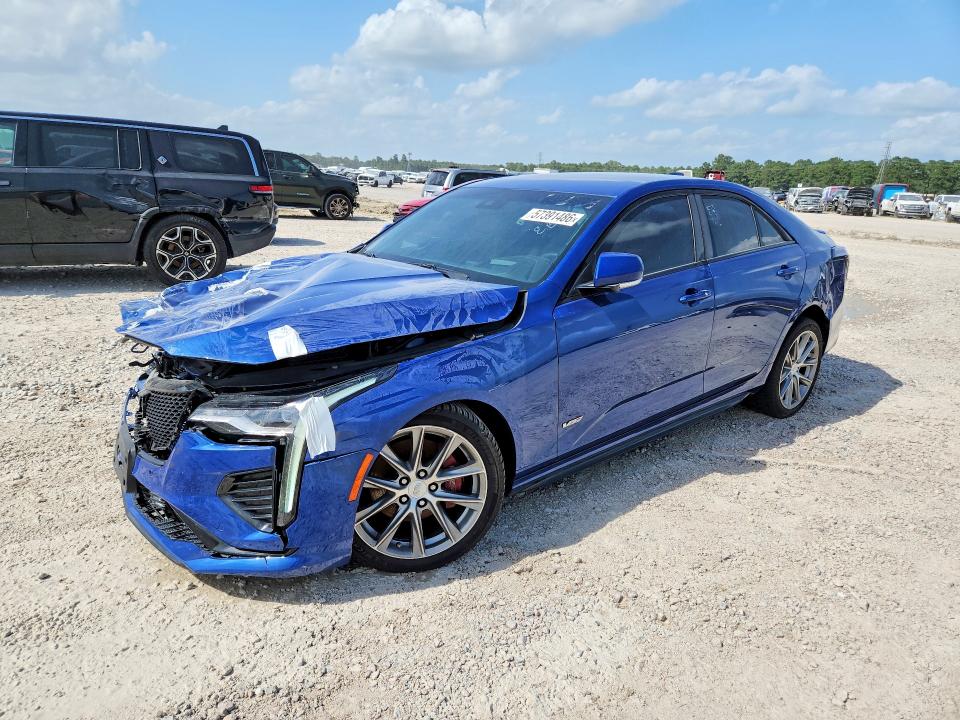 2022 Cadillac Ct4 VIN 1G6DH5RL0N0102056 COPART salvage auction — FRONT END, TX - SALVAGE VEHICLE TITLE, sold $9,500 on 2026-07-28 (photo 1)