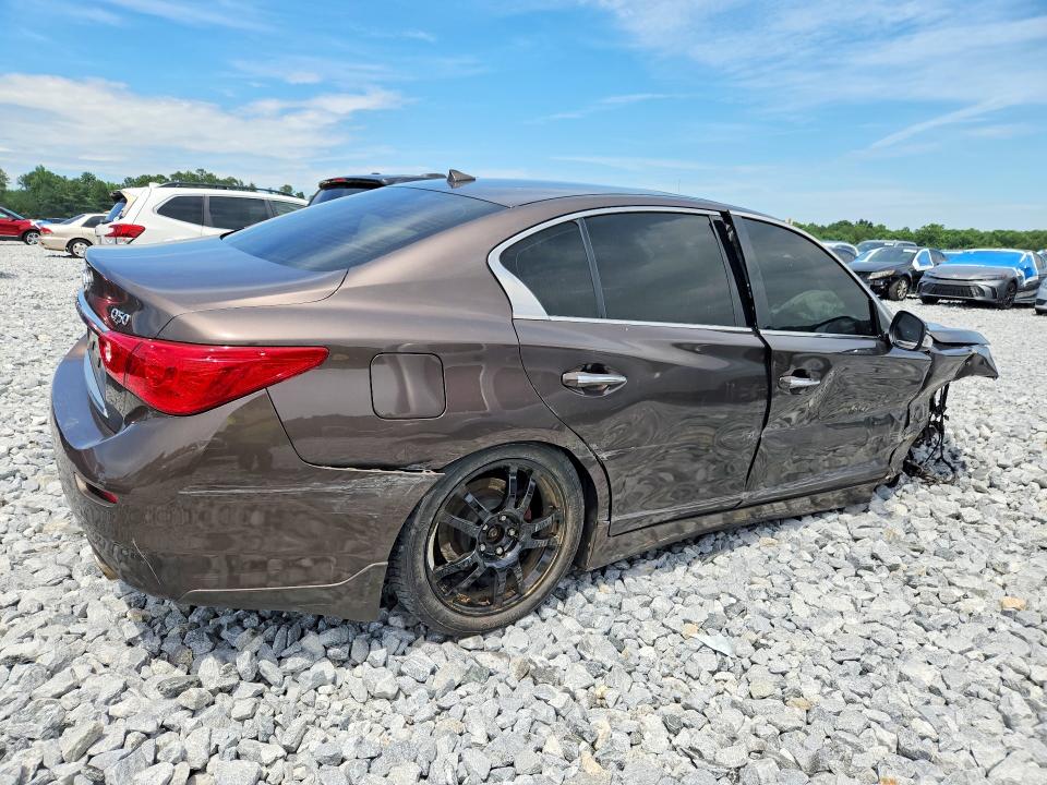 2014 Infiniti Q50 VIN JN1BV7AR3EM693715 COPART salvage auction — FRONT END, Ga - Cert Of Title-Salvage, sold $275 on 2026-07-21 (photo 3)