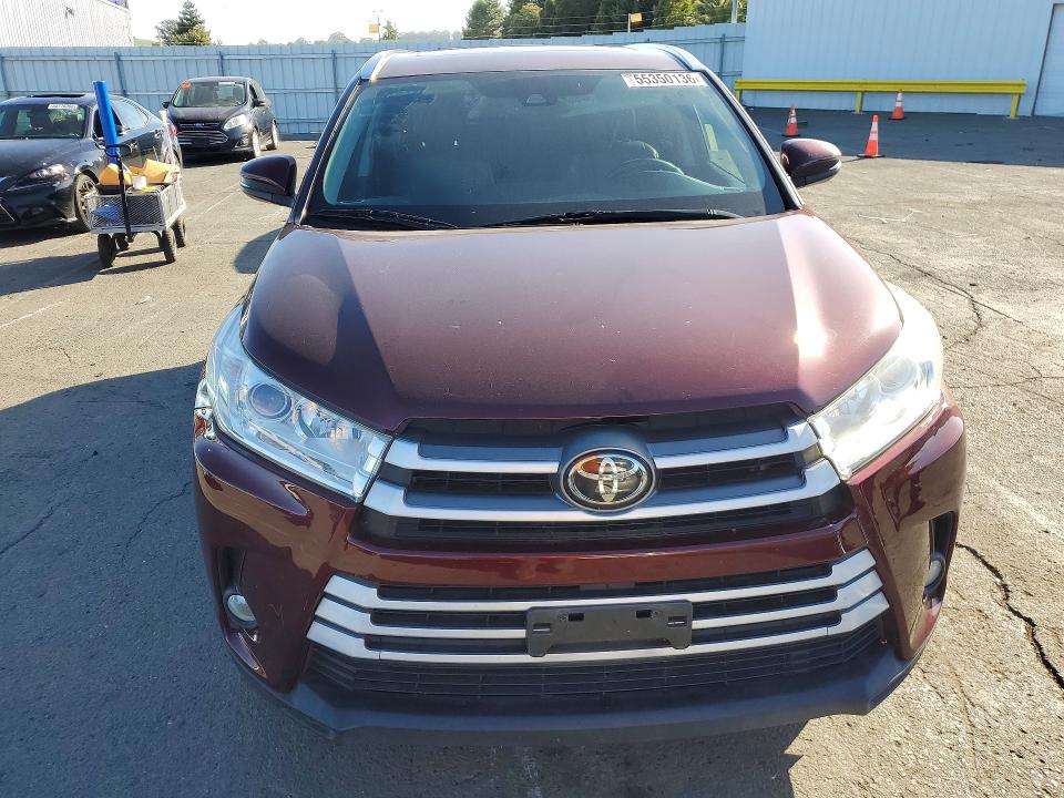 2019 Toyota VIN 5TDJZRFH0KS970149 COPART salvage auction — REAR END, Ca - Salvage Certificate, sold $8,200 on 2026-07-24 (photo 5)