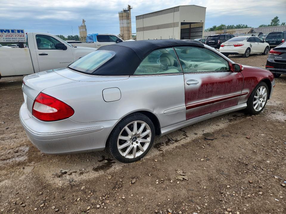 2007 Mercedes-benz Clk-class VIN WDBTK56F17T077838 COPART salvage auction — HAIL, Ks - Cert Of Title-Rebuilt Salvage (P), sold $500 on 2026-07-07 (photo 3)