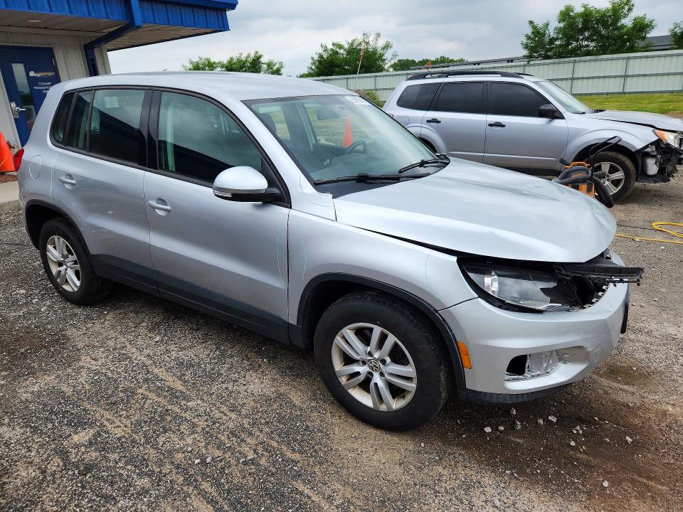 2014 Volkswagen Tiguan VIN WVGBV3AX7EW534572 COPART salvage auction — FRONT END, Wi - Junked Vehicle Bill Of Sale, sold $700 on 2026-07-07 (photo 4)