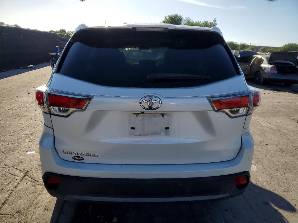 2016 Toyota Highlander VIN 5TDZKRFH5GS166928 COPART salvage auction — FRONT END, FL - CERT OF TITLE SLVG REBUILDABLE, sold $2,600 on 2026-07-02 (photo 6)