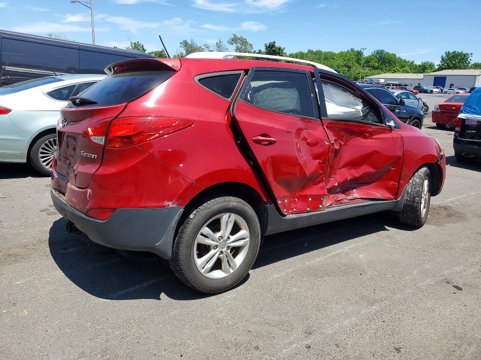 2012 Hyundai Tucson VIN KM8JU3AC1CU513091 COPART salvage auction — ALL OVER, NJ - CERT OF TITLE-SALVAGE (P), sold $550 on 2026-07-02 (photo 3)