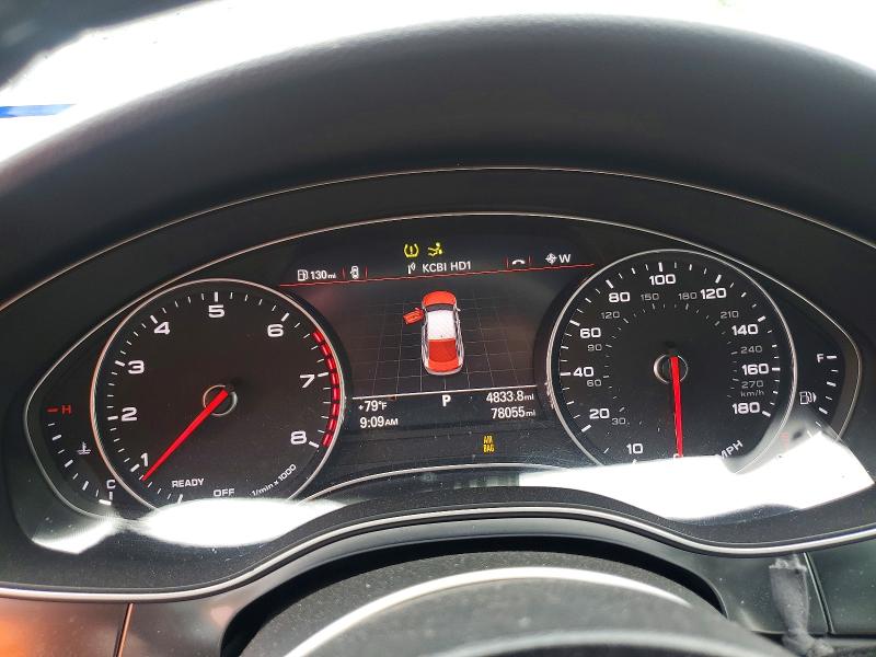 2016 Audi A7 VIN WAUWGAFC3GN011646 COPART salvage auction — WATER/FLOOD, Tx - Salvage Title-Flood Damage, sold $150 on 2026-07-22 (photo 9)