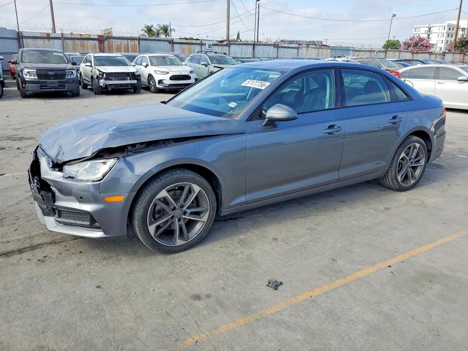 2019 Audi A4 VIN WAUGMAF44KA109820 COPART salvage auction — FRONT END, Ca - Salvage Certificate, sold $5,800 on 2026-07-29 (photo 1)