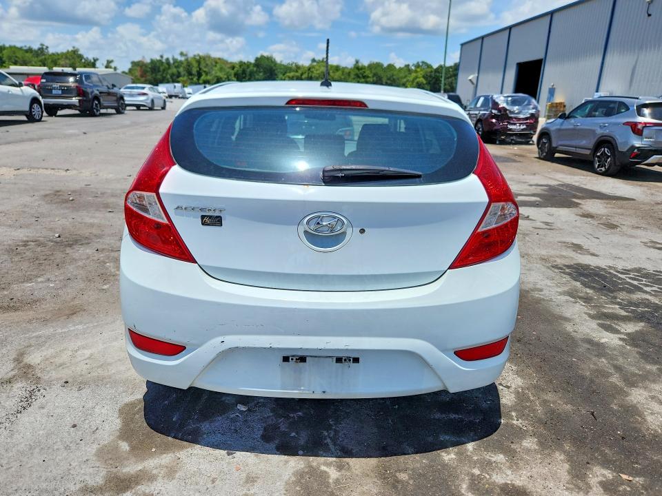 2012 Hyundai Accent VIN KMHCT5AEXCU049288 COPART salvage auction — WATER/FLOOD, Salvage Title, sold $350 on 2026-07-20 (photo 6)