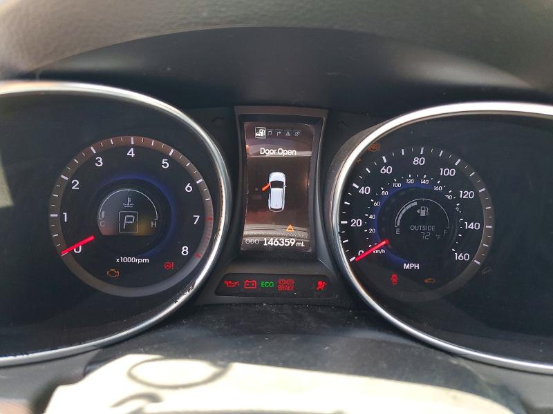 2013 Hyundai Santa fe VIN 5XYZU3LB2DG051199 COPART salvage auction — FRONT END, Salvage Title, sold $1,850 on 2026-07-16 (photo 9)