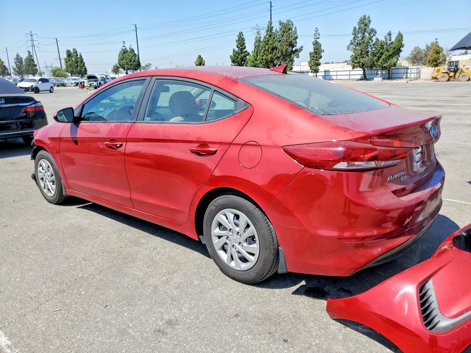 2017 Hyundai Elantra VIN KMHD74LF8HU408511 COPART salvage auction — FRONT END, Ca - Salvage Certificate, sold $1,750 on 2026-07-09 (photo 2)