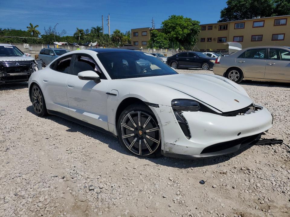 2022 Porsche Taycan VIN WP0AA2Y15NSA15165 COPART salvage auction — FRONT END, Fl - Cert Of Title Slvg Rebuildable, sold $18,100 on 2026-09-08 (photo 4)