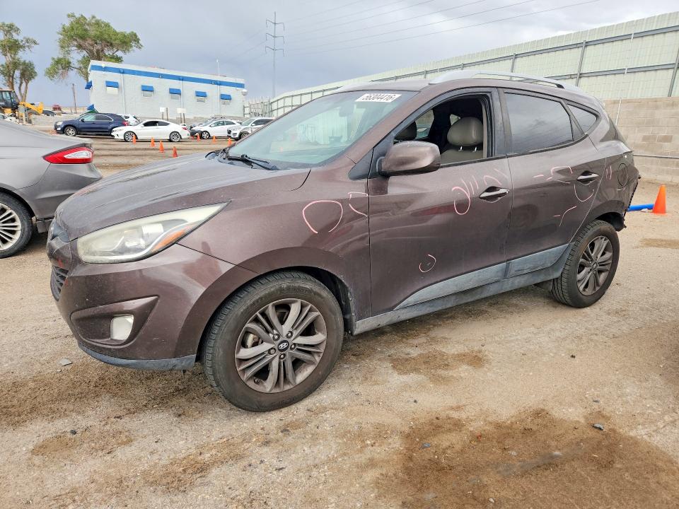 2014 Hyundai Tucson VIN KM8JU3AG5EU862020 COPART salvage auction — REAR END, Nm - Cert Of Title-Salvage, sold $1,200 on 2026-07-13 (photo 1)