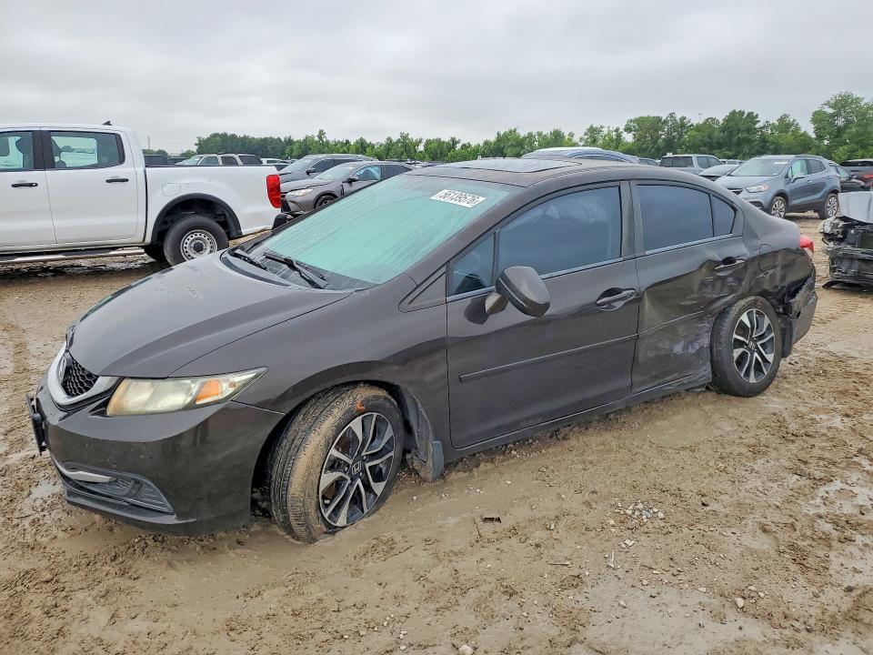 2014 Honda Civic VIN 2HGFB2F83EH504558 COPART salvage auction — SIDE, Tx - Salvage Vehicle Title, sold $1,700 on 2026-07-02 (photo 1)