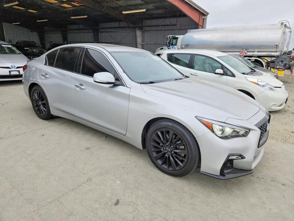 2019 Infiniti Q50 VIN JN1EV7APXKM519194 COPART salvage auction — REAR END, CA - SALVAGE CERTIFICATE, sold $4,550 on 2026-07-02 (photo 4)