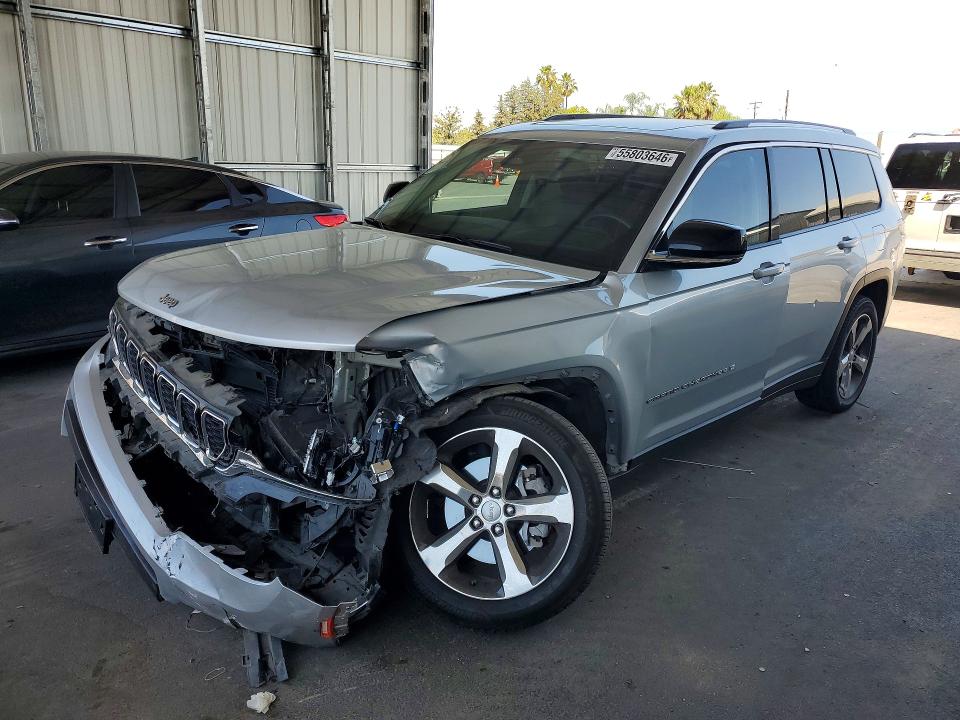 2021 Jeep Grand cherokee l VIN 1C4RJKBG6M8196303 COPART salvage auction — FRONT END, CA - SALVAGE CERTIFICATE, sold $8,900 on 2026-07-30 (photo 1)