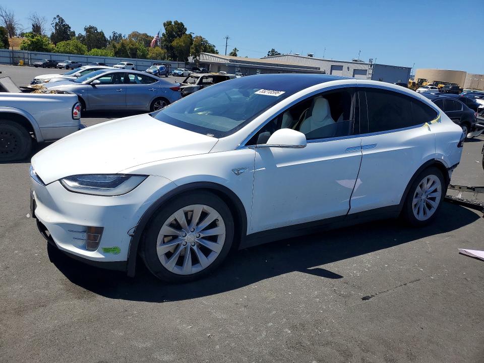 2016 Tesla Model x VIN 5YJXCAE23GF003279 COPART salvage auction — REAR END, Ca - Salvage Certificate, sold $5,600 on 2026-07-13 (photo 1)