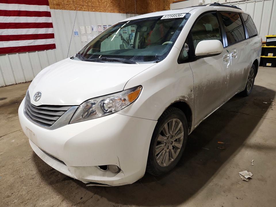 2013 Toyota VIN 5TDDK3DC7DS051404 COPART salvage auction — FRONT END, Ak - Bill Of Sale- Salvage, sold $150 on 2026-07-28 (photo 1)