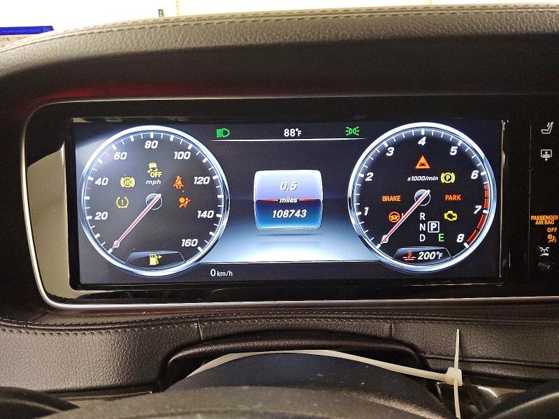 2017 Mercedes-benz S class VIN WDDUG8CB3HA313337 COPART salvage auction — MINOR DENT/SCRATCHES, TX - CERTIFICATE OF TITLE, sold $10,300 on 2026-07-21 (photo 9)