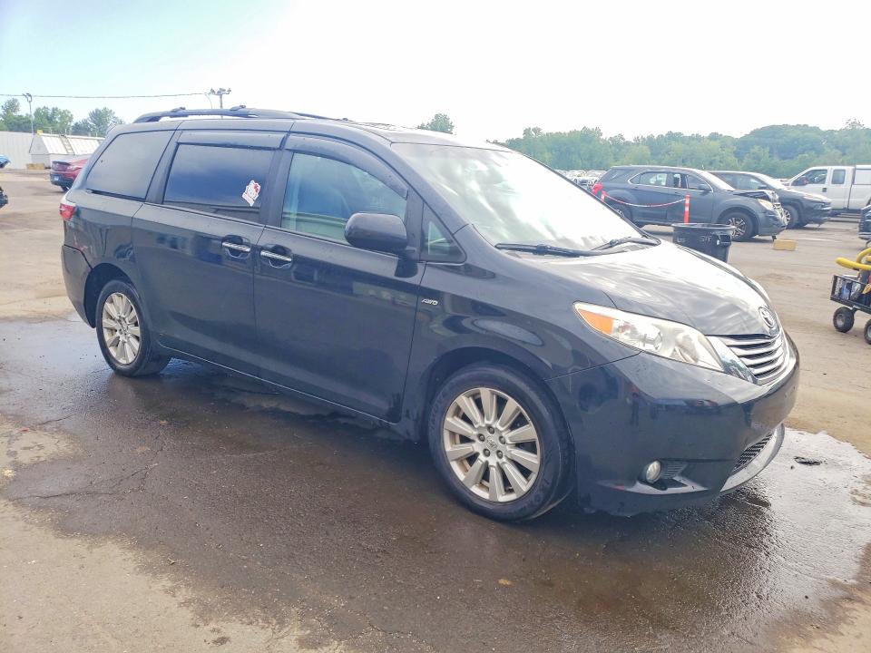 2017 Toyota Sienna VIN 5TDDZ3DC6HS162852 COPART salvage auction — REAR END, Ct - Cert Of Title-Salvage, sold $4,250 on 2026-07-14 (photo 4)