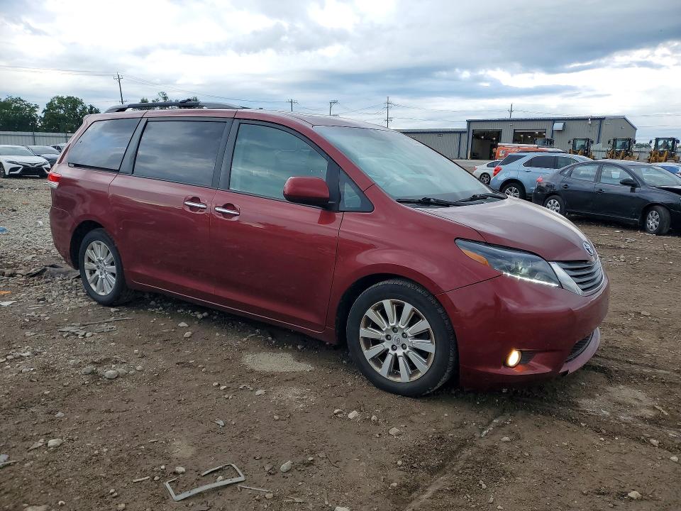 2011 Toyota Sienna VIN 5TDDK3DC9BS013508 COPART salvage auction — FRONT END, Il - Salvage Certificate, sold $2,700 on 2026-07-24 (photo 4)