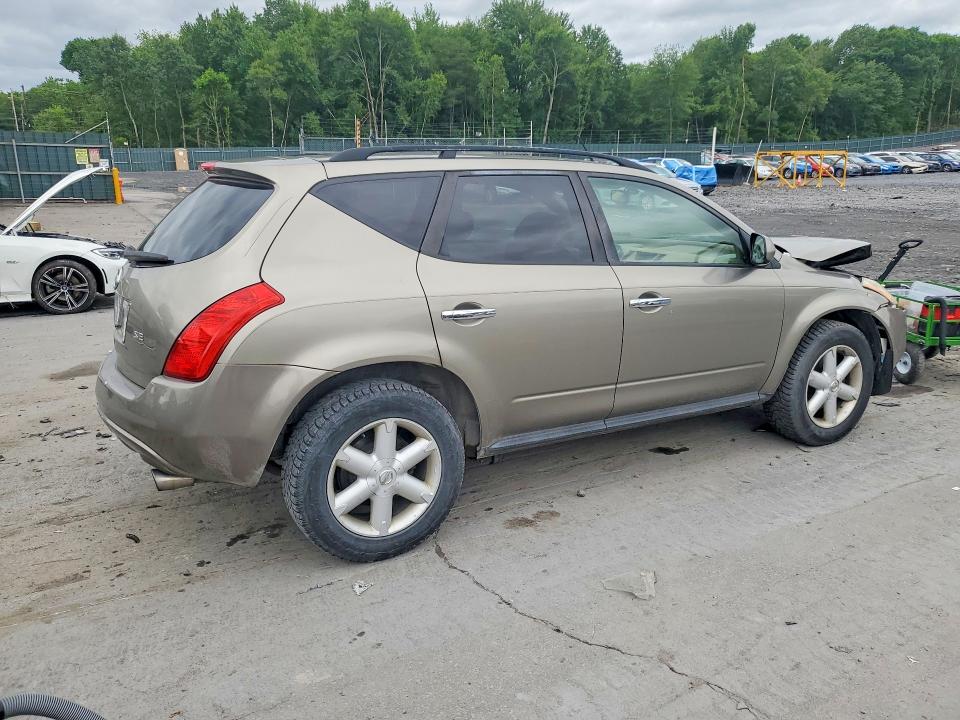 2003 Nissan Murano VIN JN8AZ08W53W209825 COPART salvage auction — FRONT END, Pa - Certificate Of Salvage, sold $400 on 2026-07-08 (photo 3)