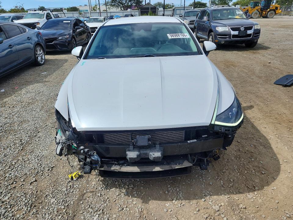 2020 Hyundai Sonata hybrid VIN KMHL24JJ5LA009664 COPART salvage auction — FRONT END, Ca - Salvage Certificate, sold $125 on 2026-07-28 (photo 5)