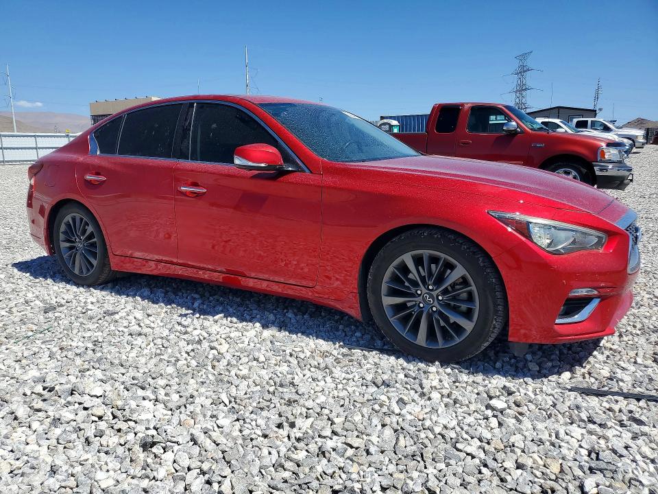 2021 Infiniti Q50 VIN JN1EV7BP9MM700448 COPART salvage auction — SIDE, Nv - Salvage Title, sold $6,600 on 2026-07-22 (photo 4)